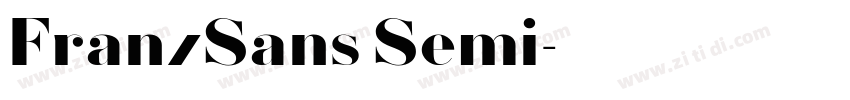 FranzSans Semi字体转换